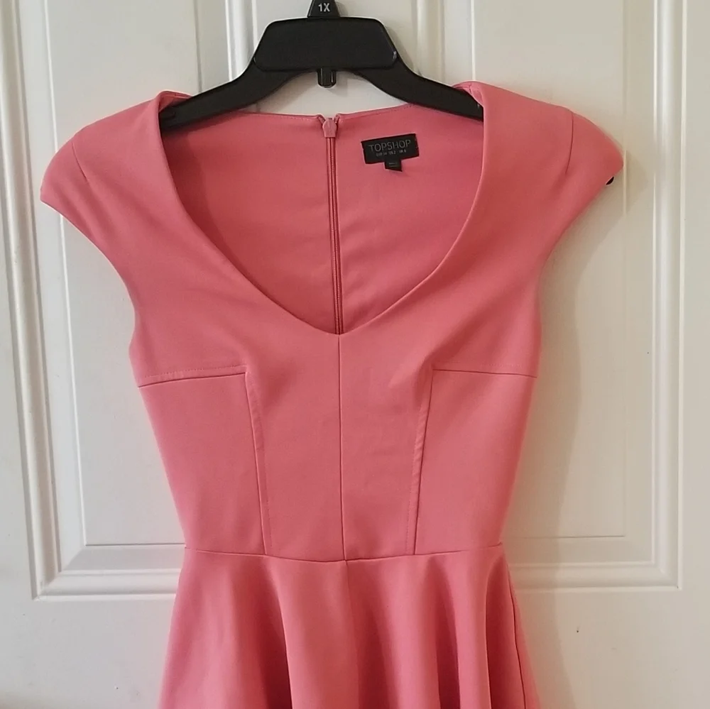 Topshop Coral Mini Dress